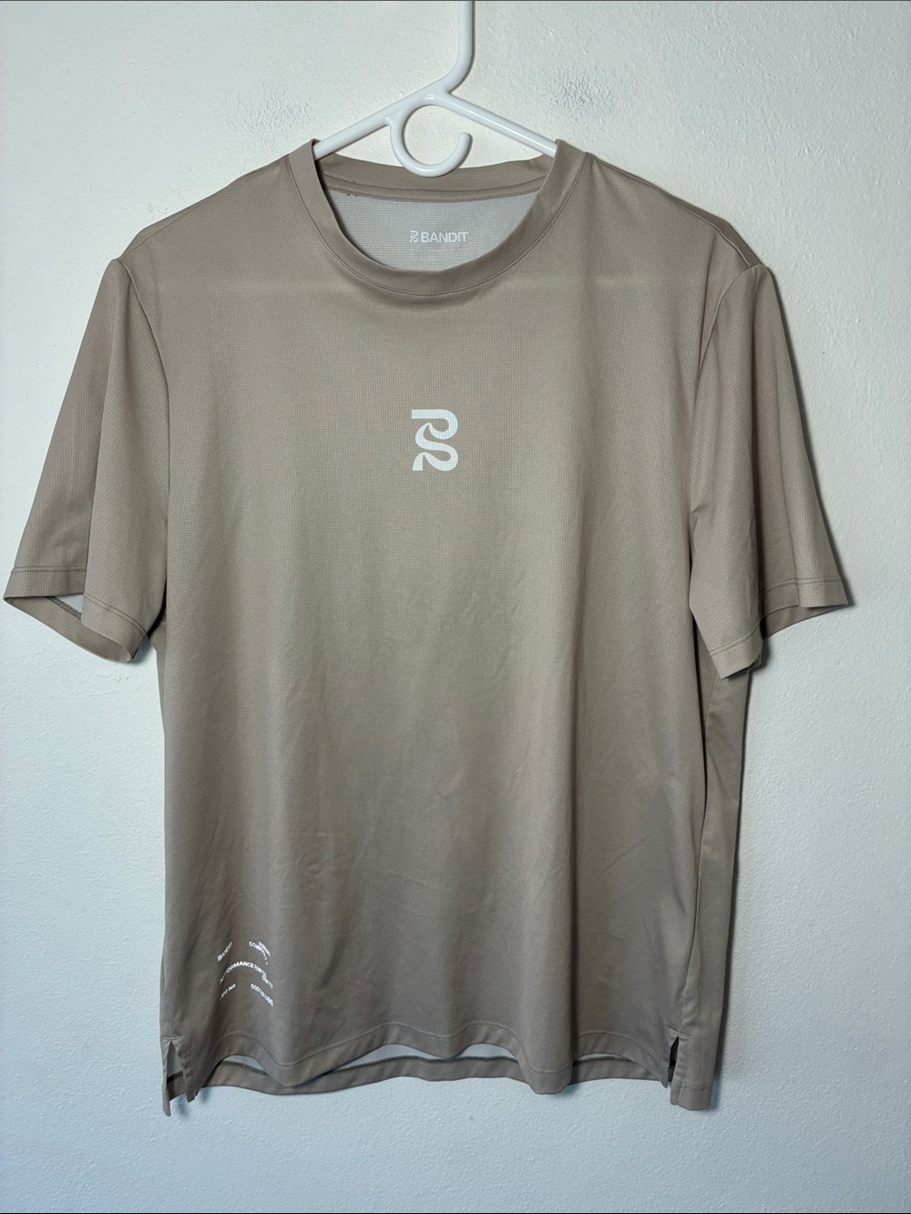 BANDIT Running Technical Short Sleeve Shirt Tan Men's Small